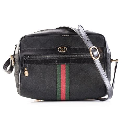 gucci vintage black crossbody|vintage gucci accessory collection.